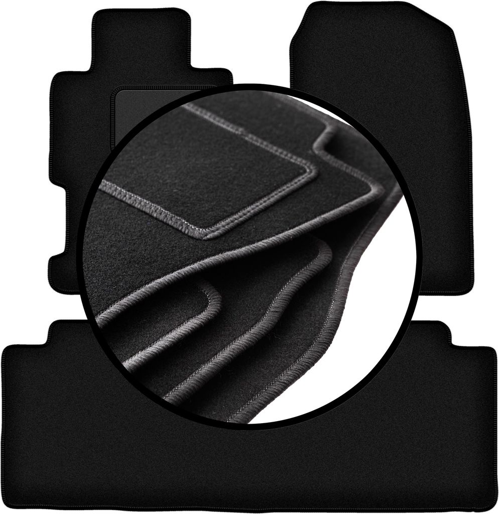 Komplettset Veloursmatten für: Honda Civic VII 5 Türen (2001-1007)