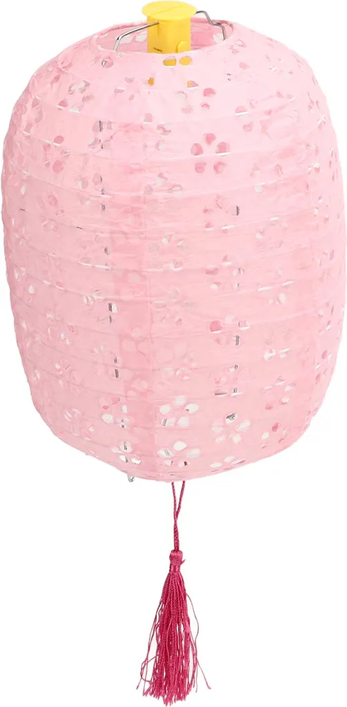 Lanterne Di Carta Cinesi Colorate 40 Cm Rosa - Decorazioni Pieghevoli Per Feste E Matrimoni (Confezione Da 9)