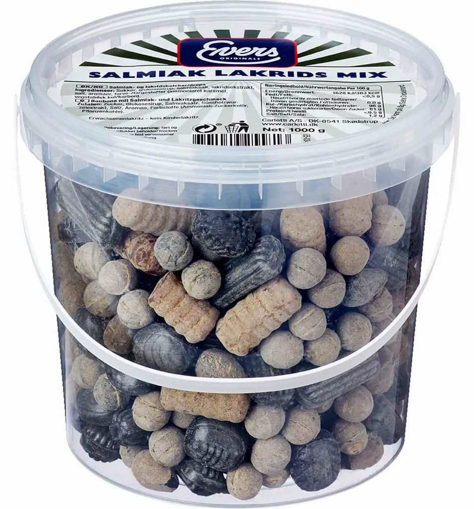 Evers Salmiak Lakrids Mix 1kg Produktbild 