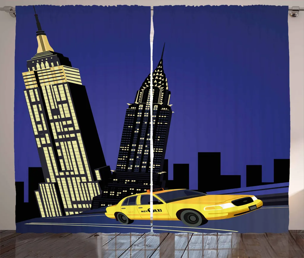 Tenda New York Taxi ABAKUHAUS 280x175 cm per Camera da Letto