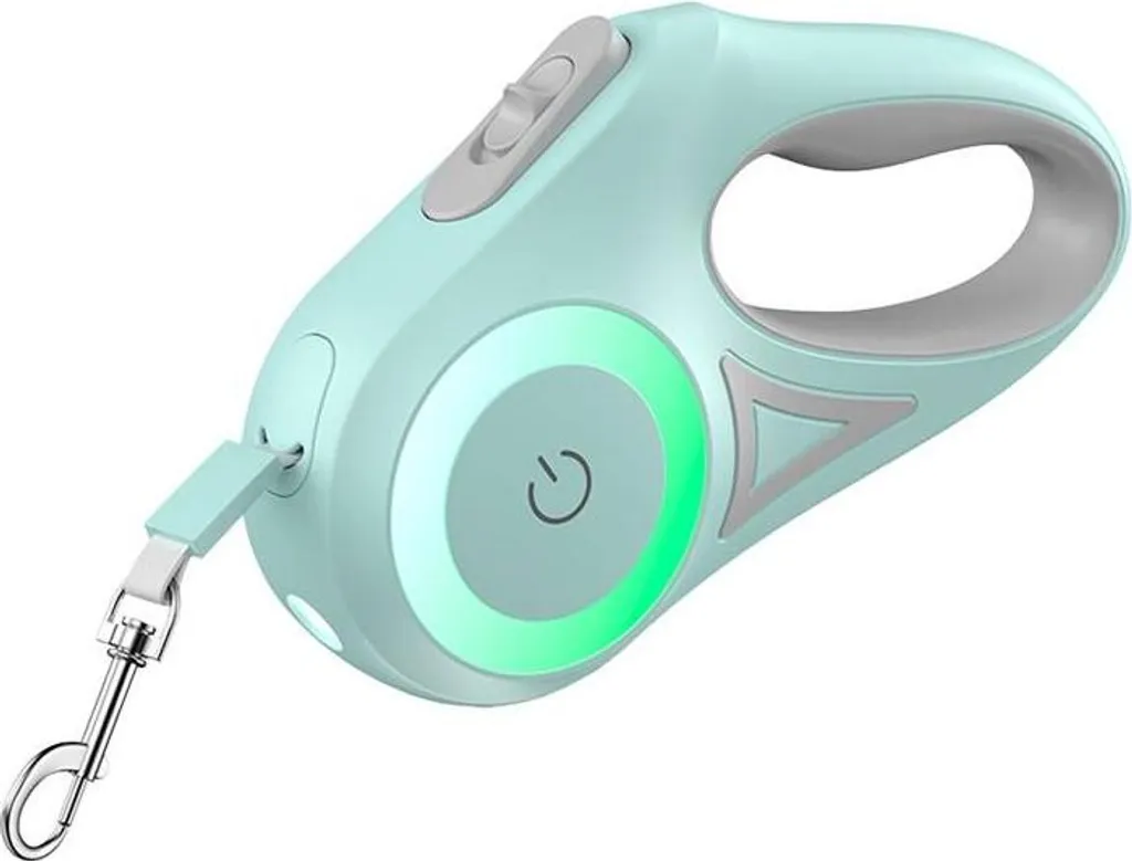 Guinzaglio Rojeco 3M Verde Automatico con LED RGB e Anti-Tangle