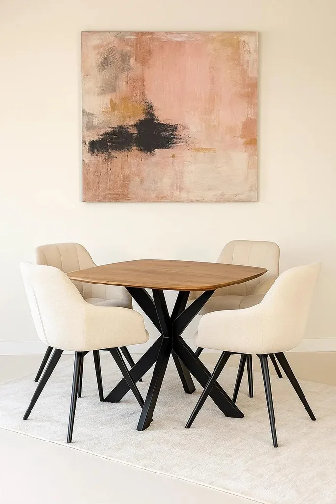 Table à manger ronde Deens 100 cm en bois de manguier massif naturel