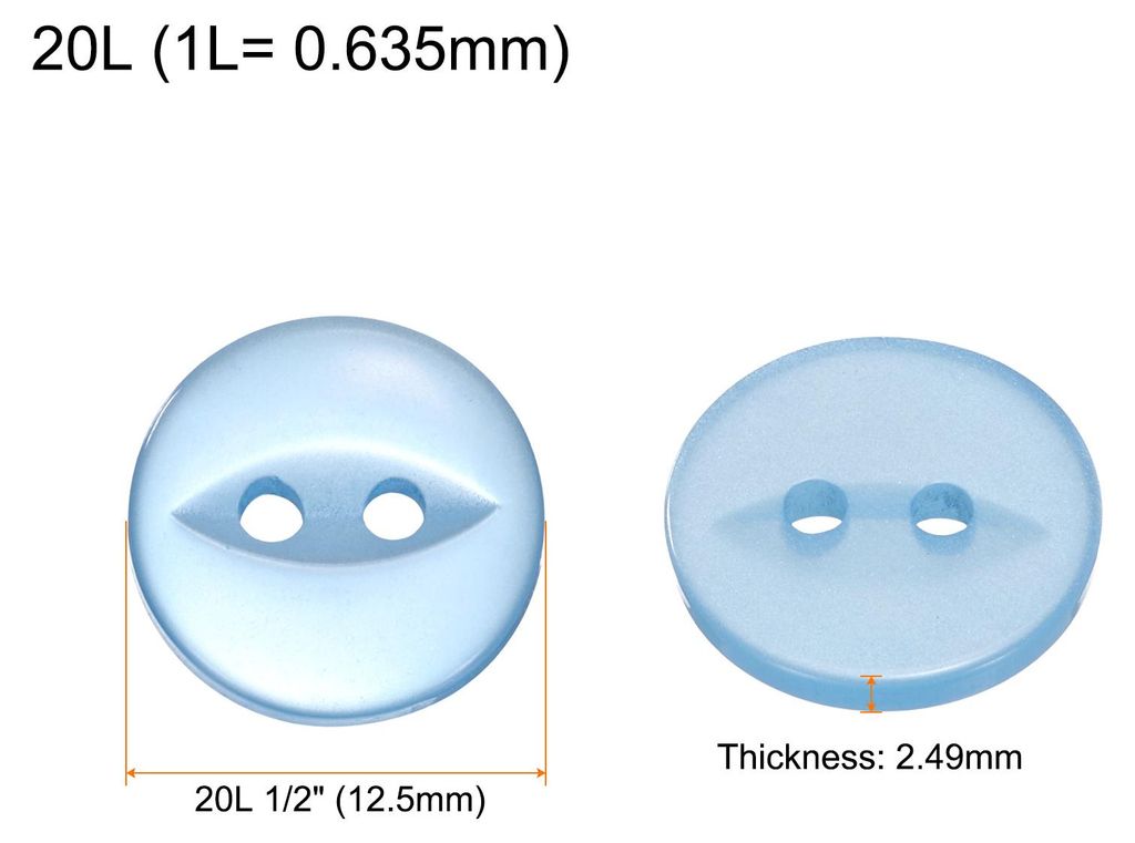 12 Stš¹ck Kn?pfe 12,5mm Harz Buttons zum Ann?hen 2 L?cher Runde Bastelkn?pfe fš¹r Bekleidung Bettw?sche Hosen Hemd Blusen Kleider Rock Handwerk...