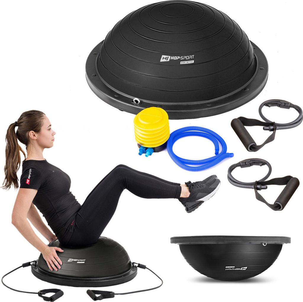 Hop-sport Balanční podložka s expandery a pumpou černá Obrázek produktu 8