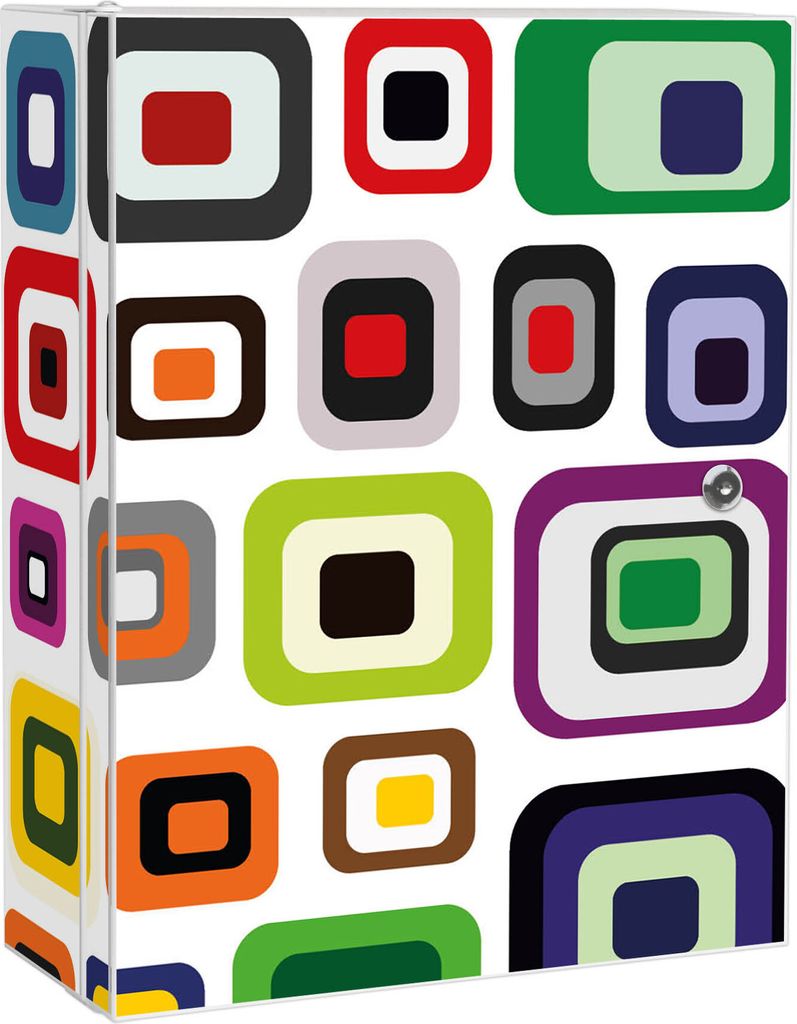 XXL Medizinschrank abschließbar Stahl weiß Arzneischrank Retro 2 Medikamentenschrank 35x46x15cm, Beklebung komplett [BS1 10073]