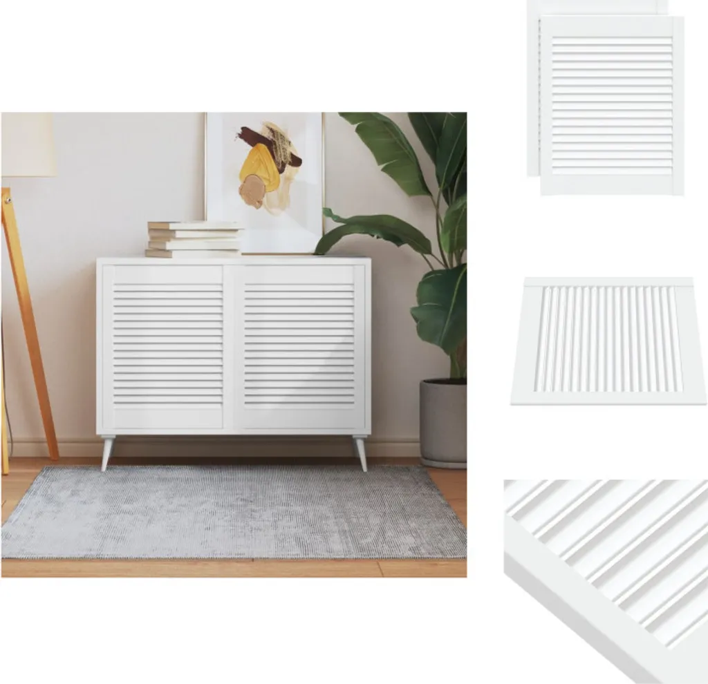 Ante Armadio a Doghe vidaXL 61,5x49,4 cm - Legno Pino Bianco 2 pz
