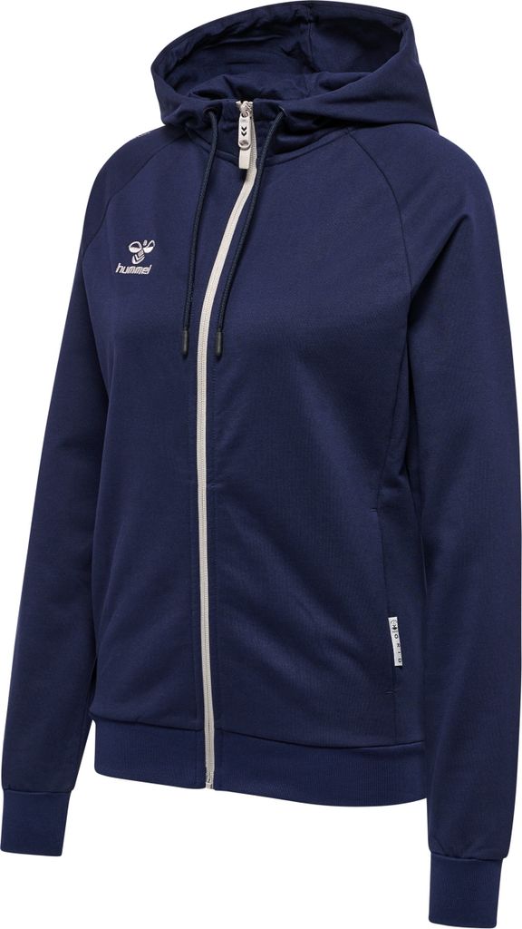 hummel hmlMOVE GRID COT. ZIP HOODIE WOMAN - GRAPE WINE - S