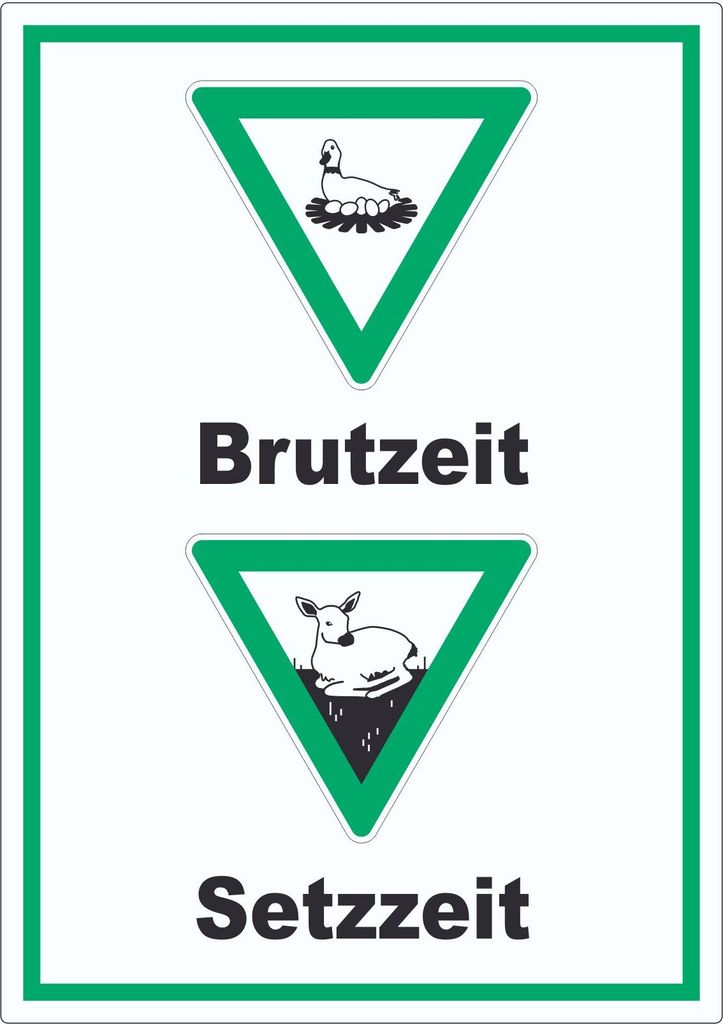 Brut- und Setzzeit hochkant Aufkleber A6 (105x148mm)