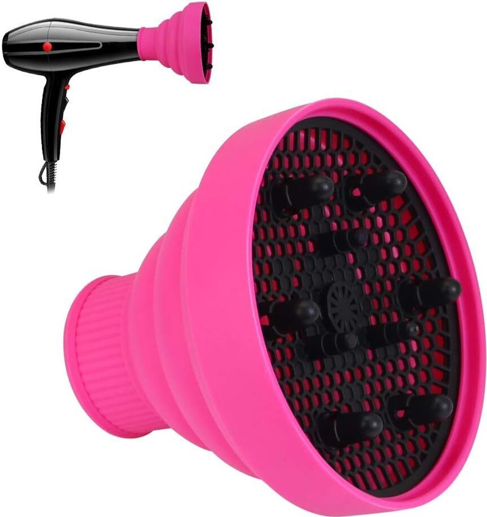 Diffusor Föhn Haartrockner Diffusor Aufsatz für Sprudelndes Lockiges und Gewelltes Haar Locken Föhnaufsatz Diffusor für Schlag Trockner mit Dü...