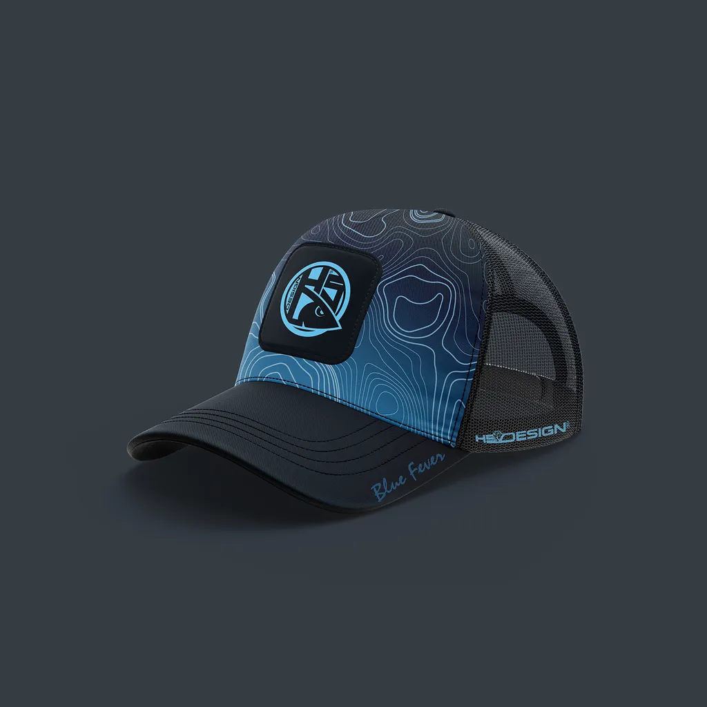 Casquette de Pêche Bathymetry Hotspot Design Bleu Ajustable One Size UNI - 4
