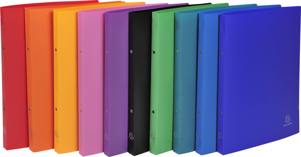 Exacompta 10x Classeur 2 anneaux 15mm PP OPAK A4 Couleurs Image du produit 