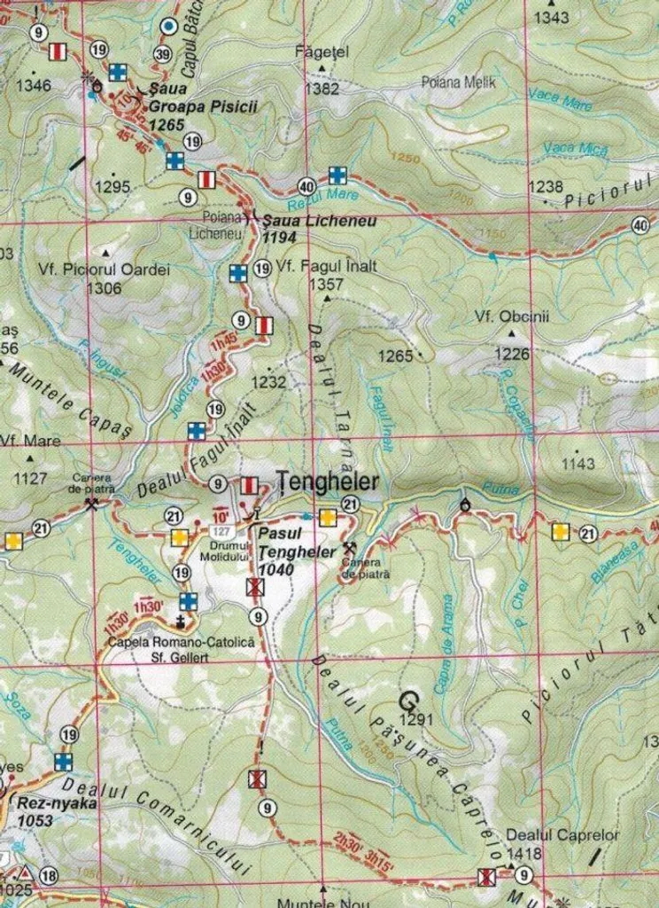 Carte de randonnée pour Giurgu et Hasmas 1:60 000 MN19 topo Schubert - 3