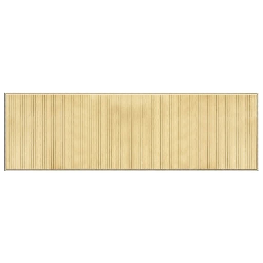 vidaXL Teppich Rechteckig Hell Natur 60x200 cm Bambus Produktbild 