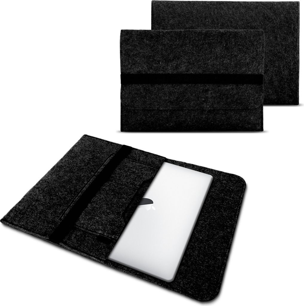 Laptop Tasche Sleeve Hülle Schutztasche Filz Cover für Tablets und NotebooksFarben:Dunkel Grau;Größe:15 - 15.6 Zoll
