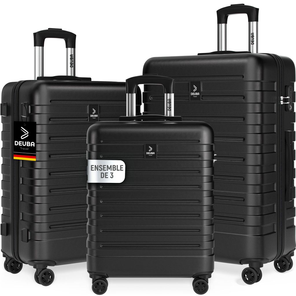 DEUBA® Set de 3x Valises Rigides M, L, XL - Serrure Image du produit 