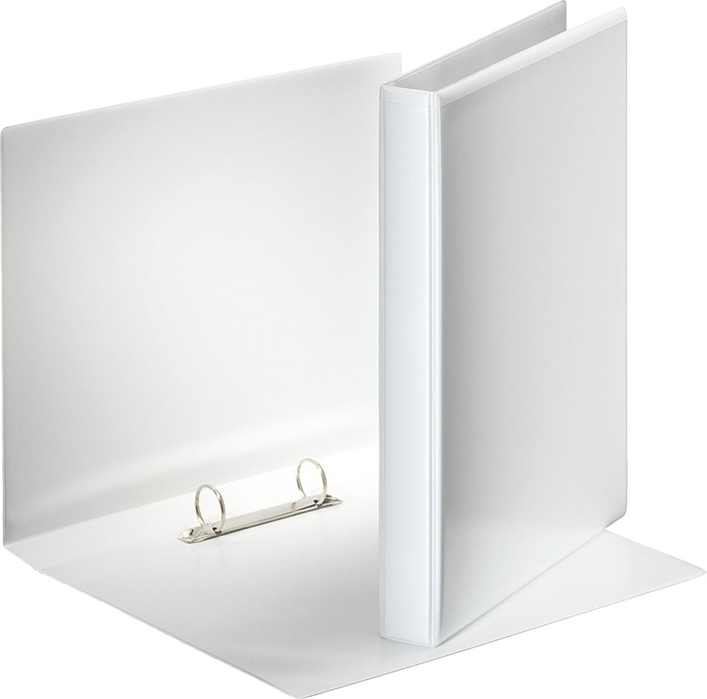 Präsentationsringbuch A4 2 Ringe 25mm weiß Packung mit 10 Stück