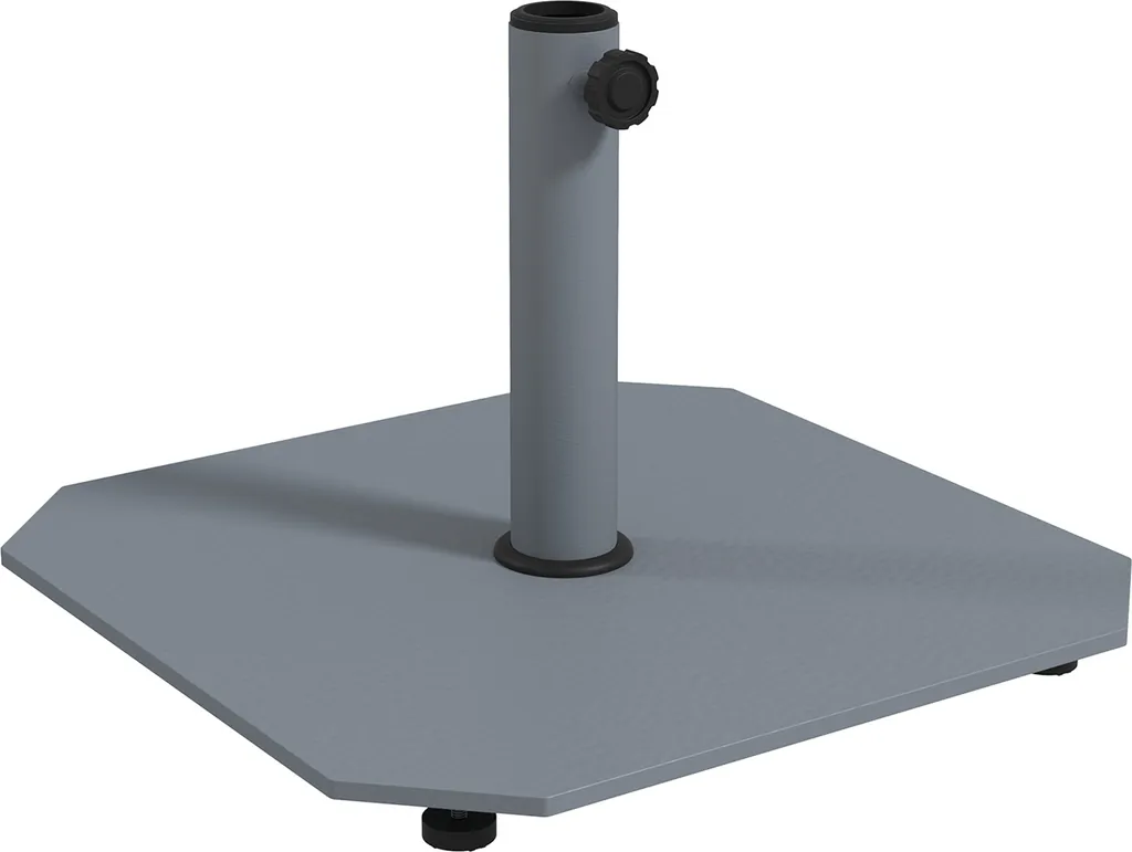 Outsunny supporto per ombrellone in metallo 18,5 kg, supporto per ombrellone quadrato, peso per ombrellone, supporto per ombrellone 32/38/48mm