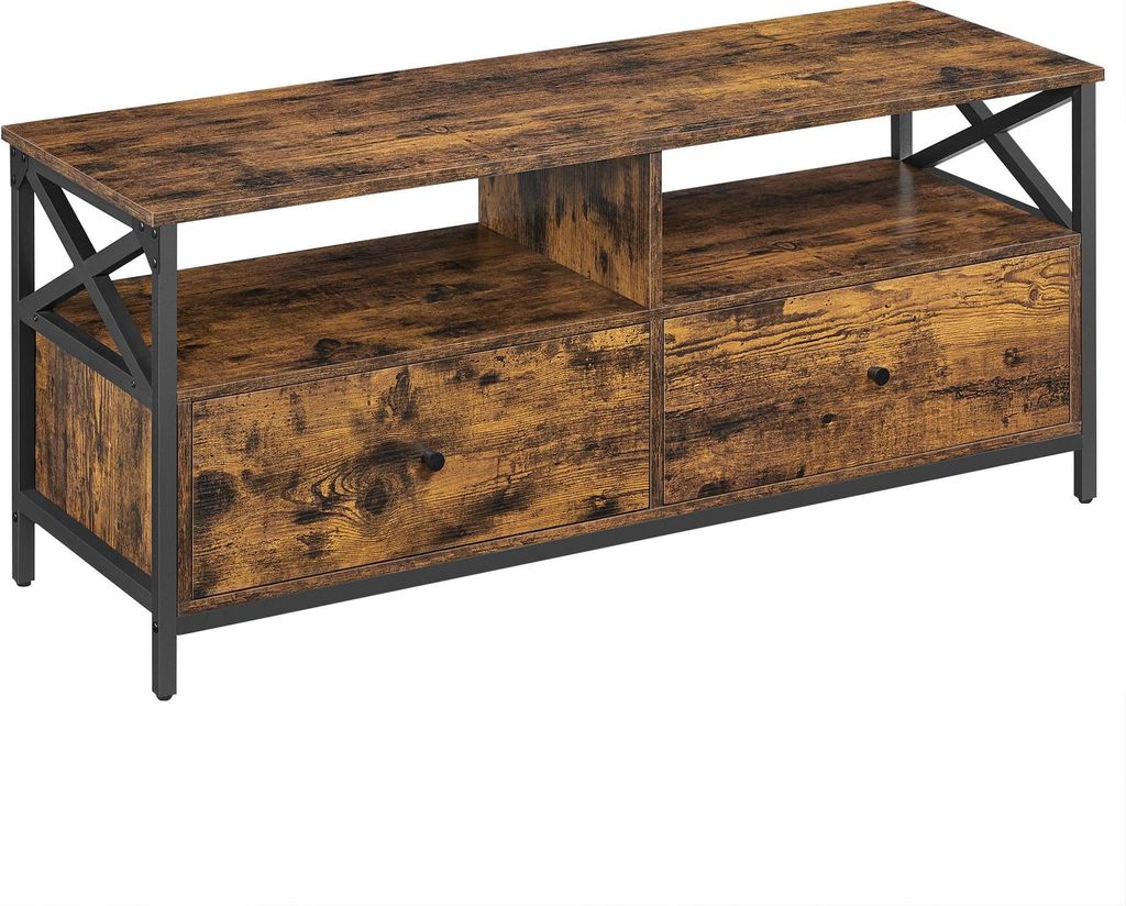 Rustikaler TV-Schrank LTV300B01V1 – Stabilität und Stil, ideal für Fernseher bis 55 Zoll