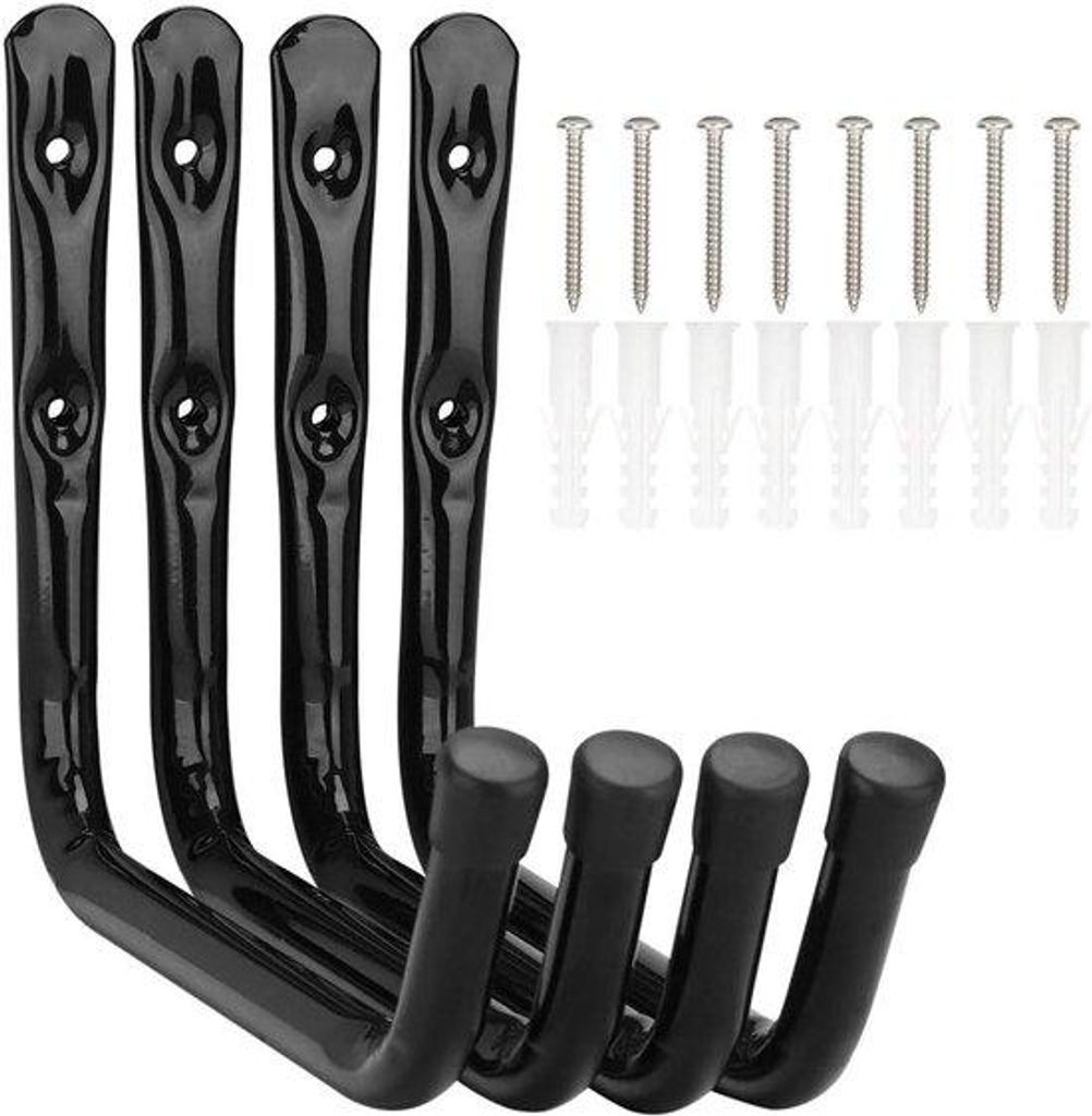 Schwere 28cm Armhaken 4er Pack Wandmontage Garage Organizer