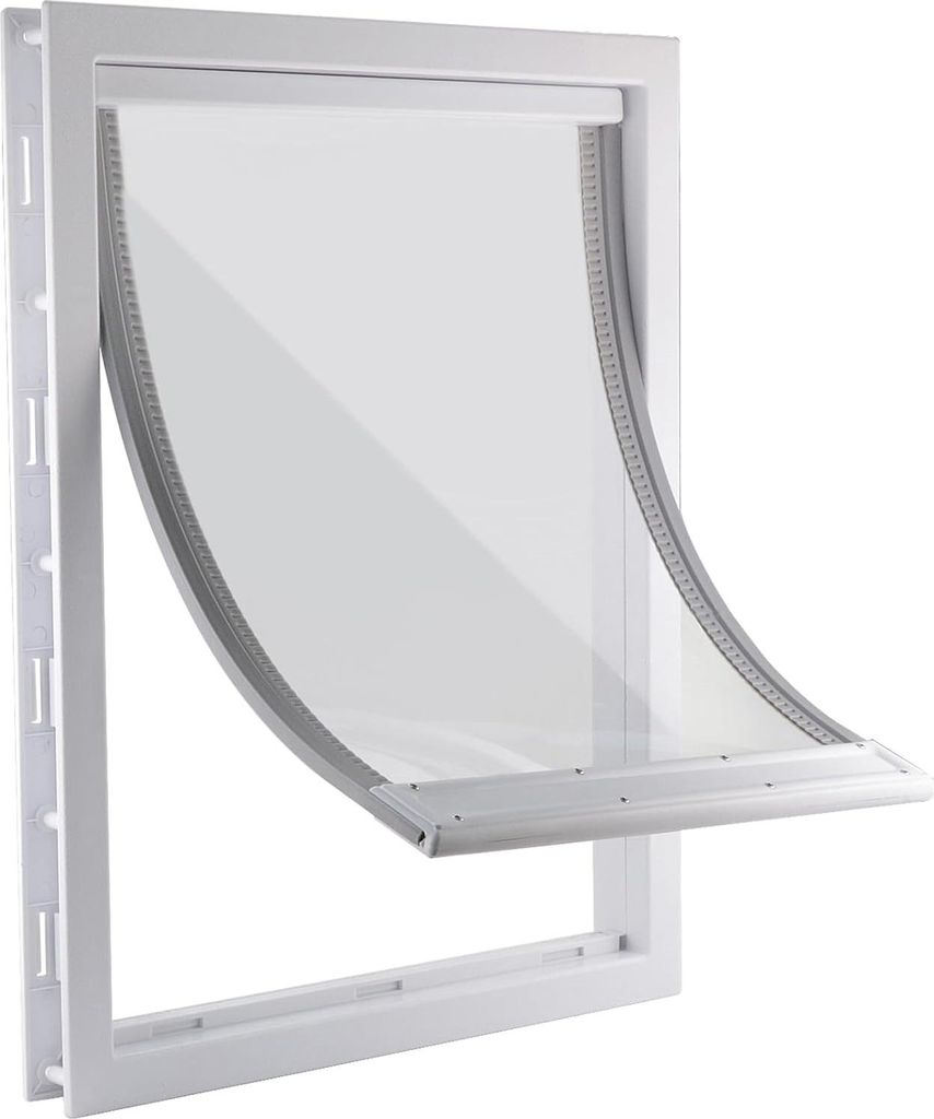 Große Hundeklappe mit magnetischem Verschluss und Druckverschluss – Hochwertige PVC Katzenklappe für große Hunde (XL)