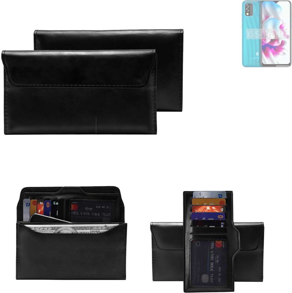 K-S-Trade Handy Hülle kompatibel mit BLU C7x Schutz Hülle Tasche Schutz Case Handytasche Kunstleder schwarz, 1x