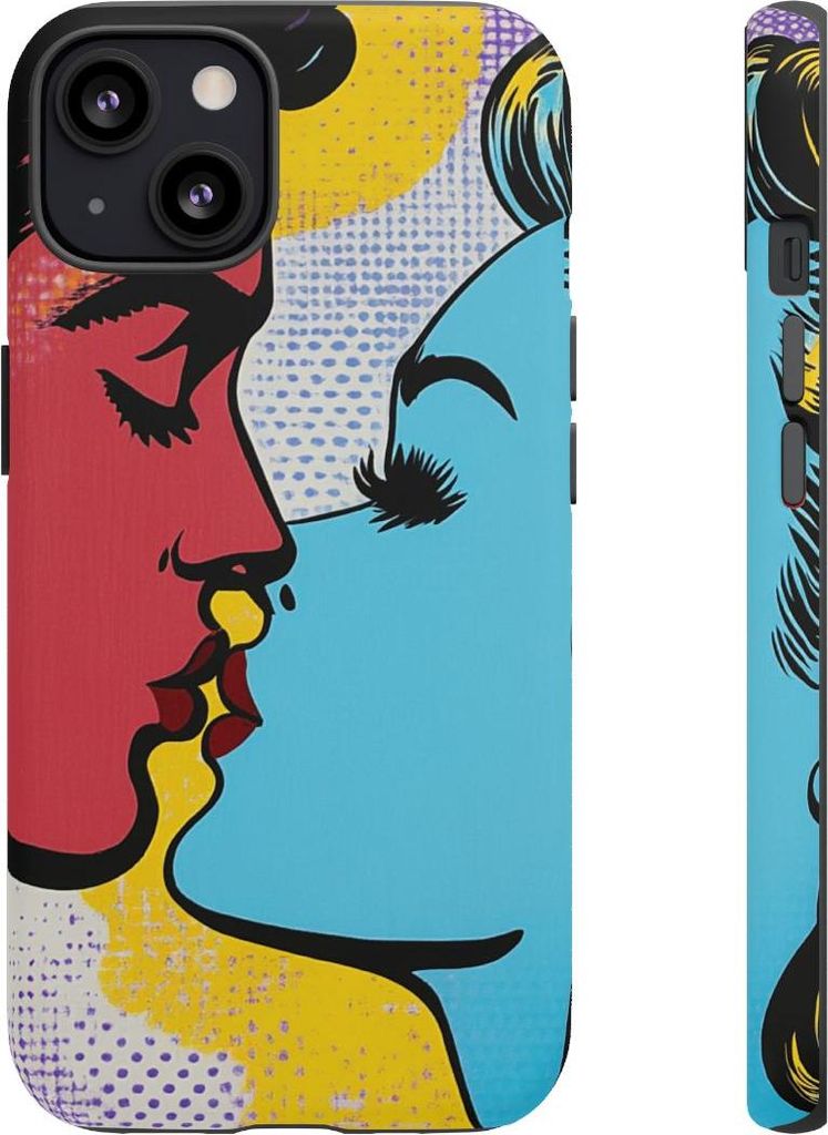 Pop-Art Kussmotiv – Handyhülle Kompatibel mit iPhone 13