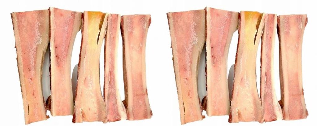 2 x Rinderknochen, gefroren, der Länge nach geschnitten, 1 kg - Schronisko Bukowina