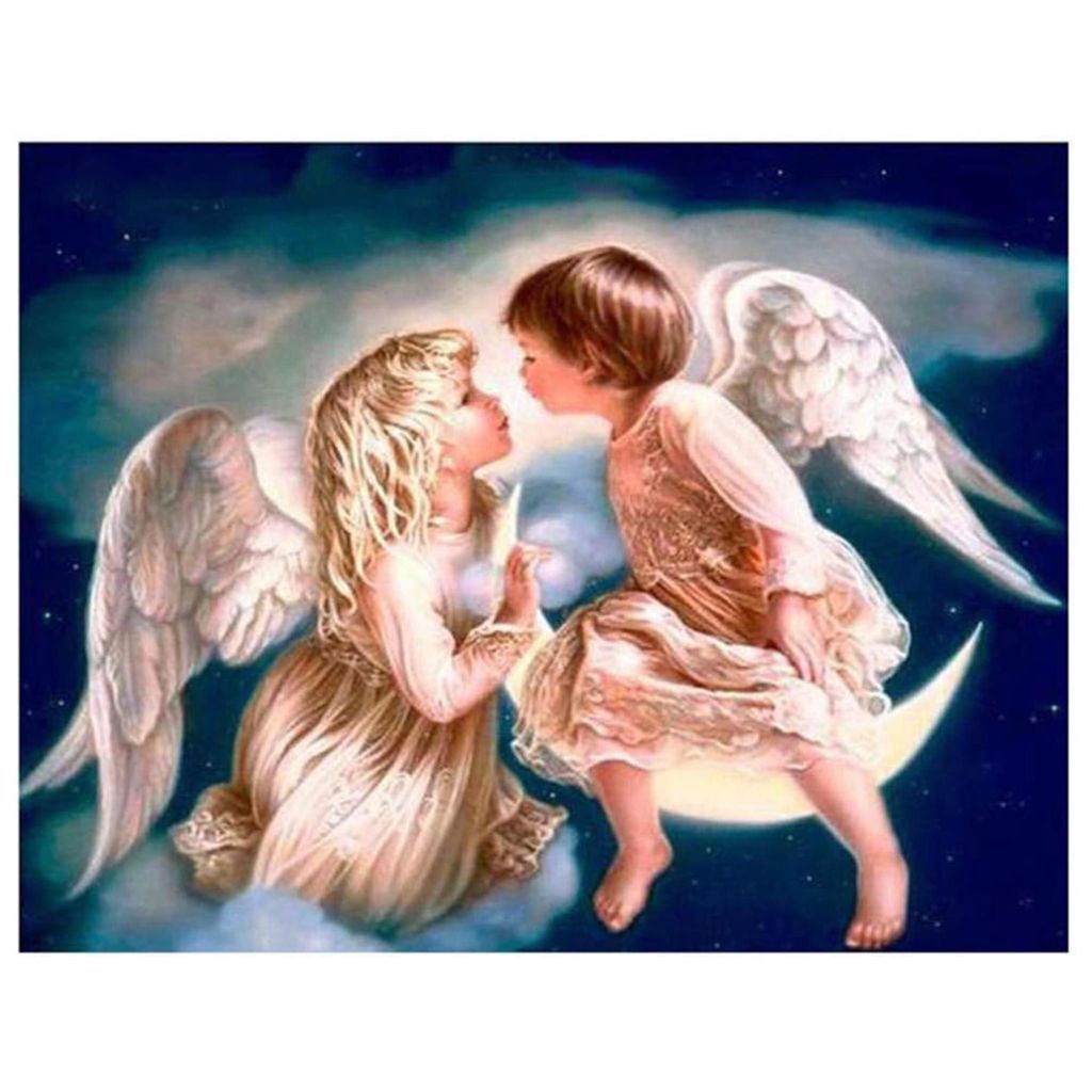 Malen nach Zahlen XXXL 5d Diamond Painting Engel im Himmel Produktbild 