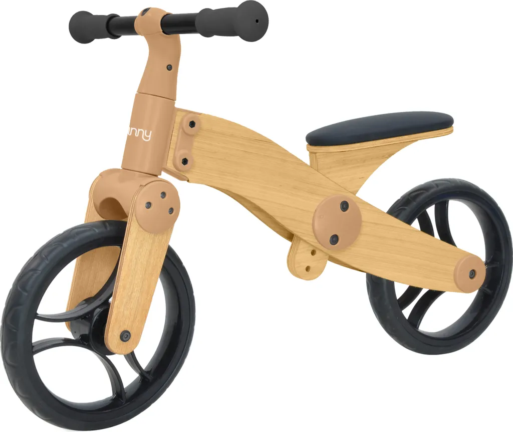 Sunny Balance Bike 1000 Draisienne en Bois Naturel avec Selle Réglable