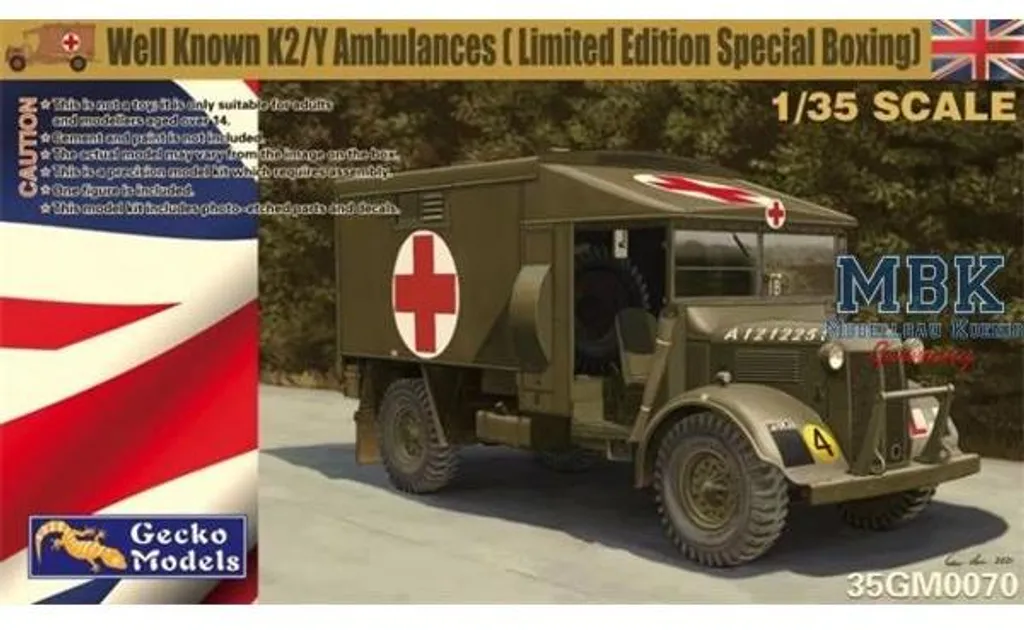 Maquette Ambulance K2Y pour Diorama Militaire 1/35 Gecko Models 35GM0070