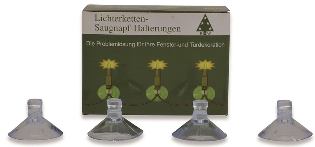 Riffelmacher Lichterketten Saugnapfhalterung klar transparent
