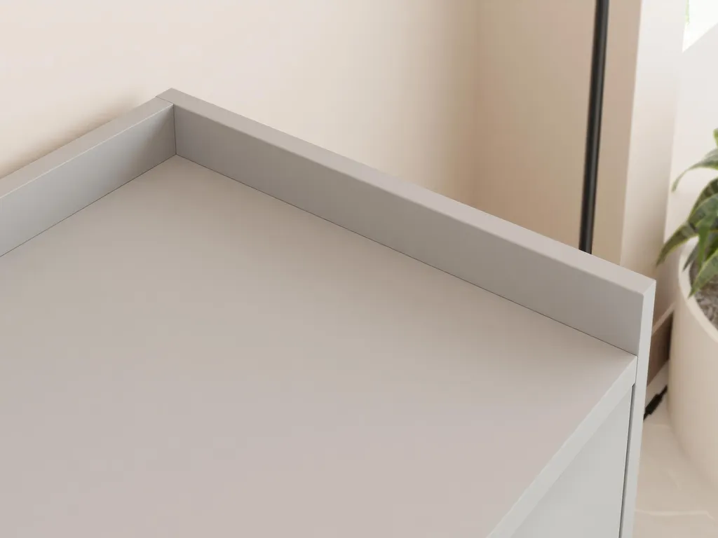 Commode à tiroirs étroits WIWA gris - Meuble de rangement compact chic