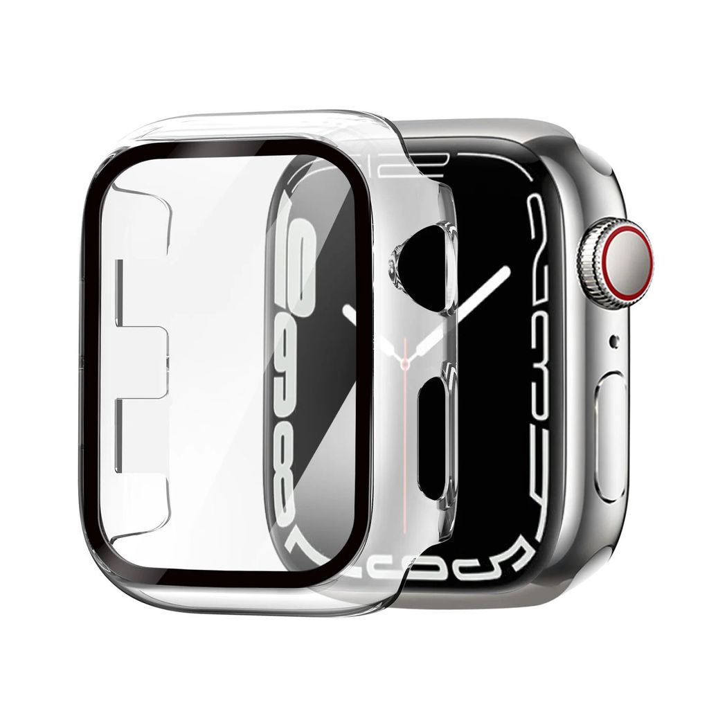 Strap-it Schutzhülle aus Polycarbonat für Apple Watch – Größe: 40 mm mit Glas – transparent – Schutzhülle – Schutzhülle