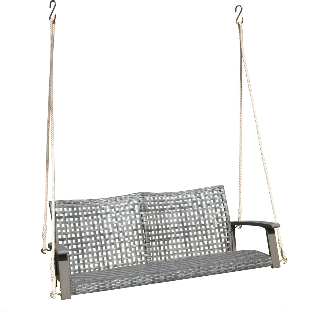 Aménagez votre coin détente avec ce banc suspendu gris pour jardin