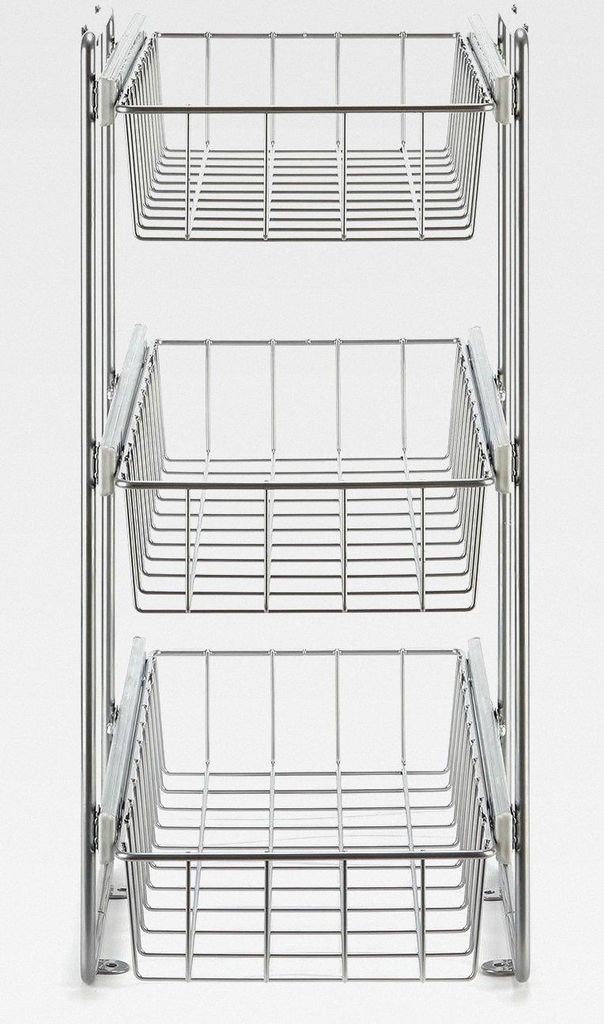 stauraum Teleskopschublade für 30cm Schrank – Premium Schrankauszug Küche zum Nachrüsten – Einfache Montage – Stabil & Langlebig –Korb K...