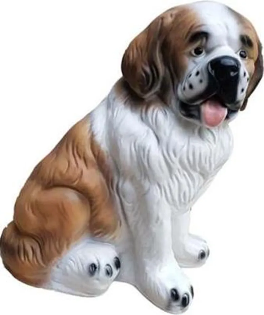 Figurine Décorative Chien 38cm Statue de Salon en Résine A18