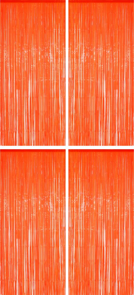 4x Lametta Vorhang - orange - 91x244 cm Produktbild 