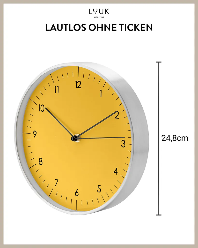 LUUK LIFESTYLE Moderno orologio da parete al quarzo minimale