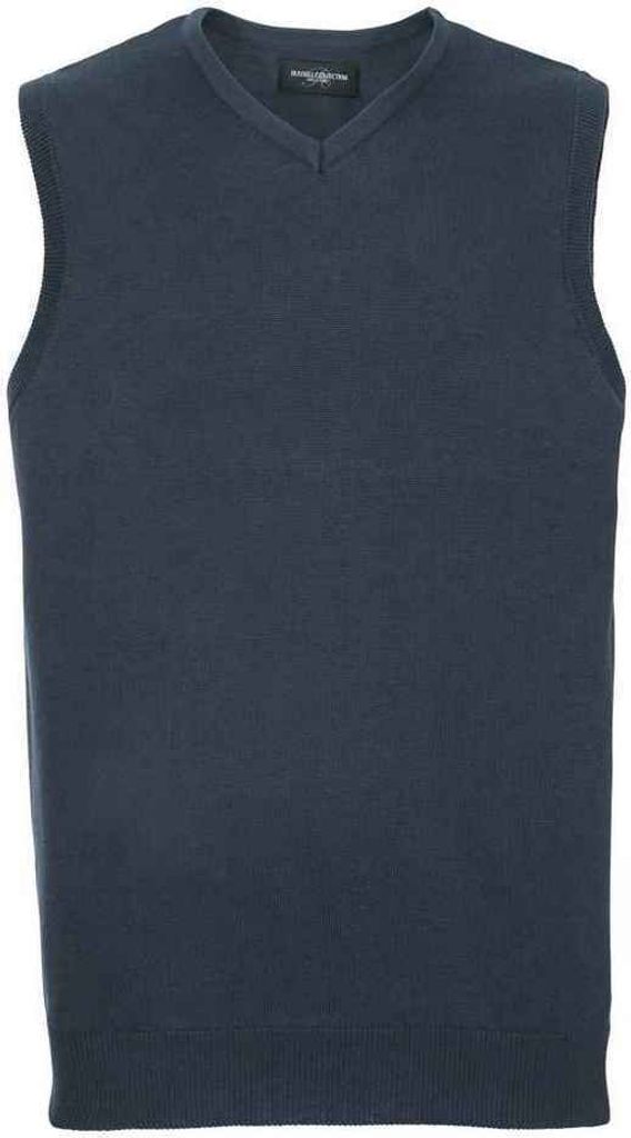 Russell Collection - Sweatshirt V-Ausschnitt für Herren Ärmellos RW9248 (XXS) (Dunkelblau)