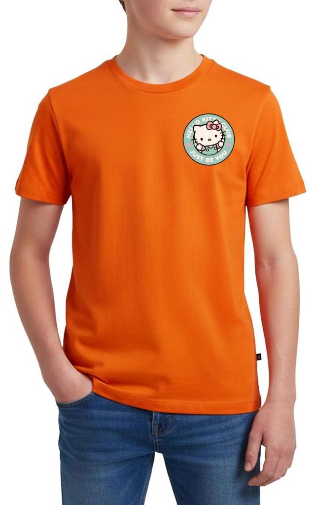 Spreadshirt Hello Kitty Club Just Be You Teenager Premium T-Shirt, 146/152 (10 Jahre), Orange