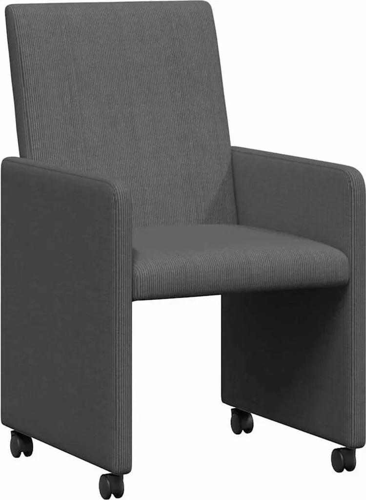 Chaises de salle à manger à roulettes pour un confort optimal, duo gris