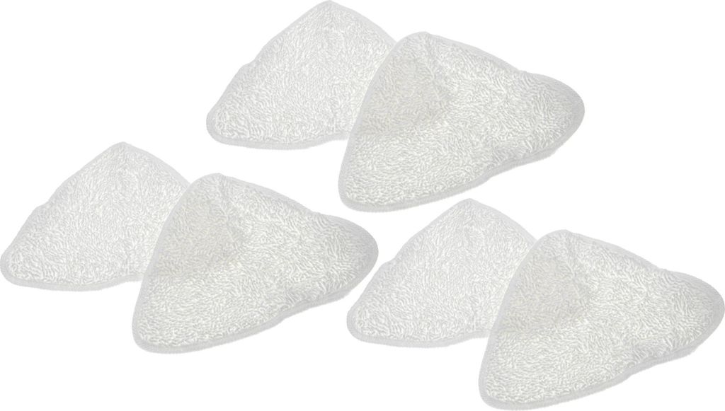 vhbw 6x Wischbezug kompatibel mit Vileda Steam Dampfreiniger - Mikrofaser Weiß 32 x 24 x 0,5cm