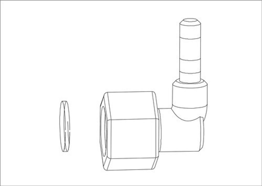 Aurlane 45° Verbindung Kopf-/Handbrauseschlauch AURL071