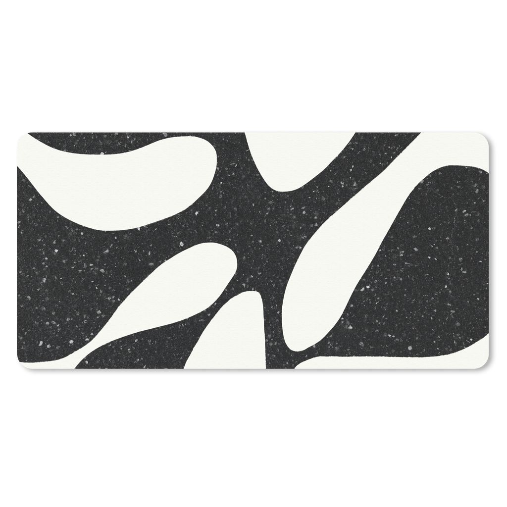 MuchoWow Mauspad Mousepad Pflanze - Schwarz - Minimalismus 60x30 cm - Mousepads - Maus Mat - Pad - Mausunterlage - Nachhaltig
