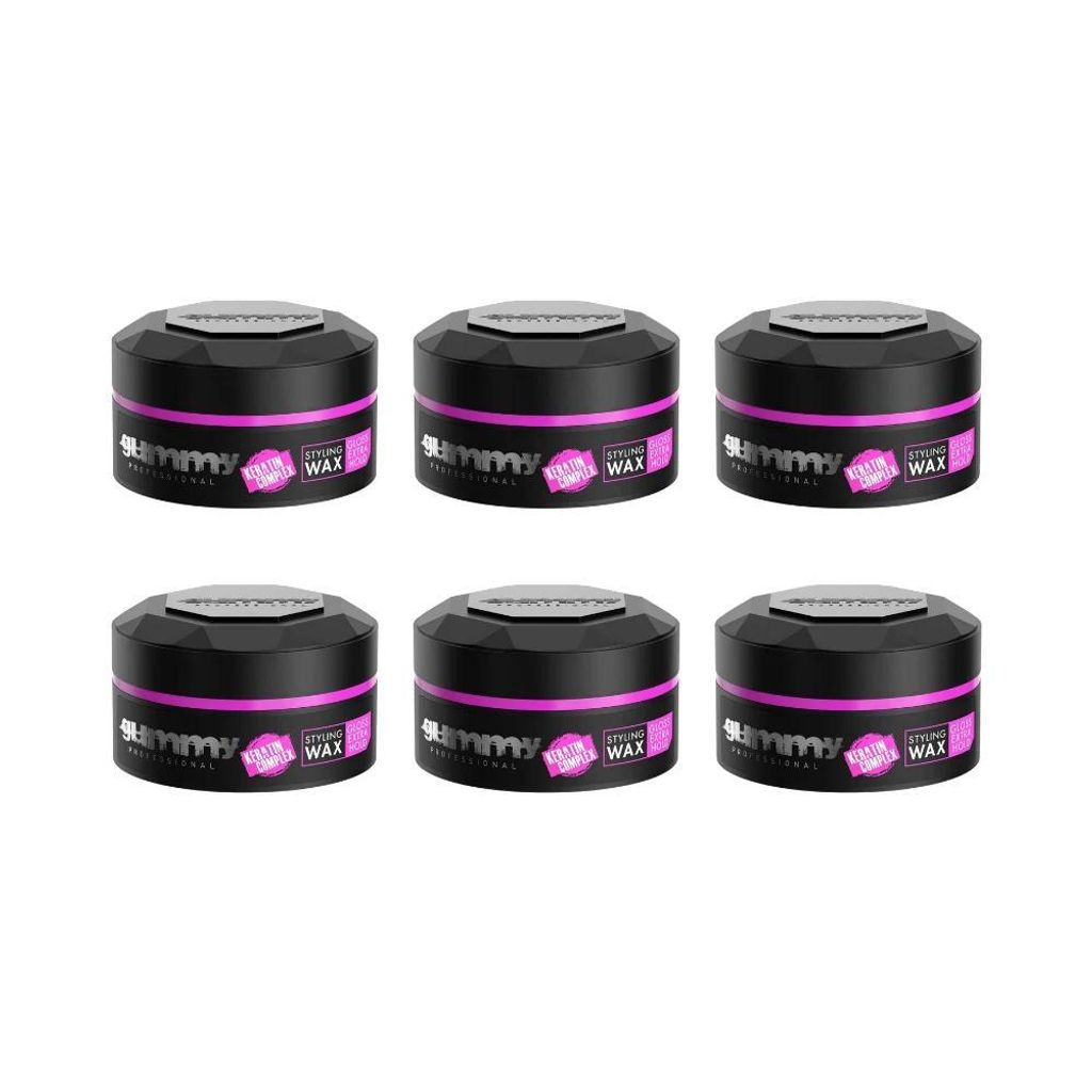 6er Set Fonex Gummy Gloss Extra Hold Haarwachs 150 ml Produktbild 