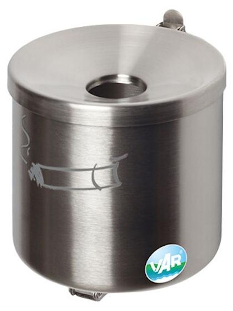Robuster Ascher zur Wandmontage | 2,4 Liter, HxBxT 16x15,5x15,5cm | Edelstahl