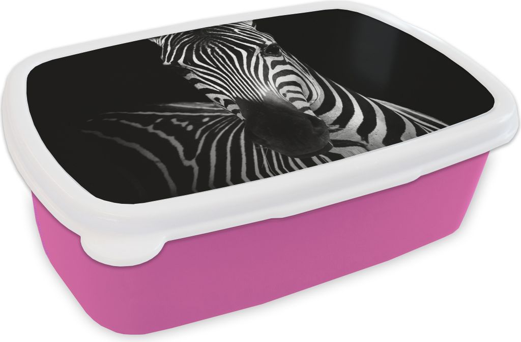 KitchenYeah® Lunchbox Brotzeit Brotdose 17x11 cm Zebra - Produktbild 