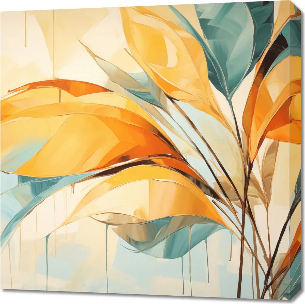 Quadro 70x70 cm Colori della Natura - Tela Canvas Moderna per Soggiorno