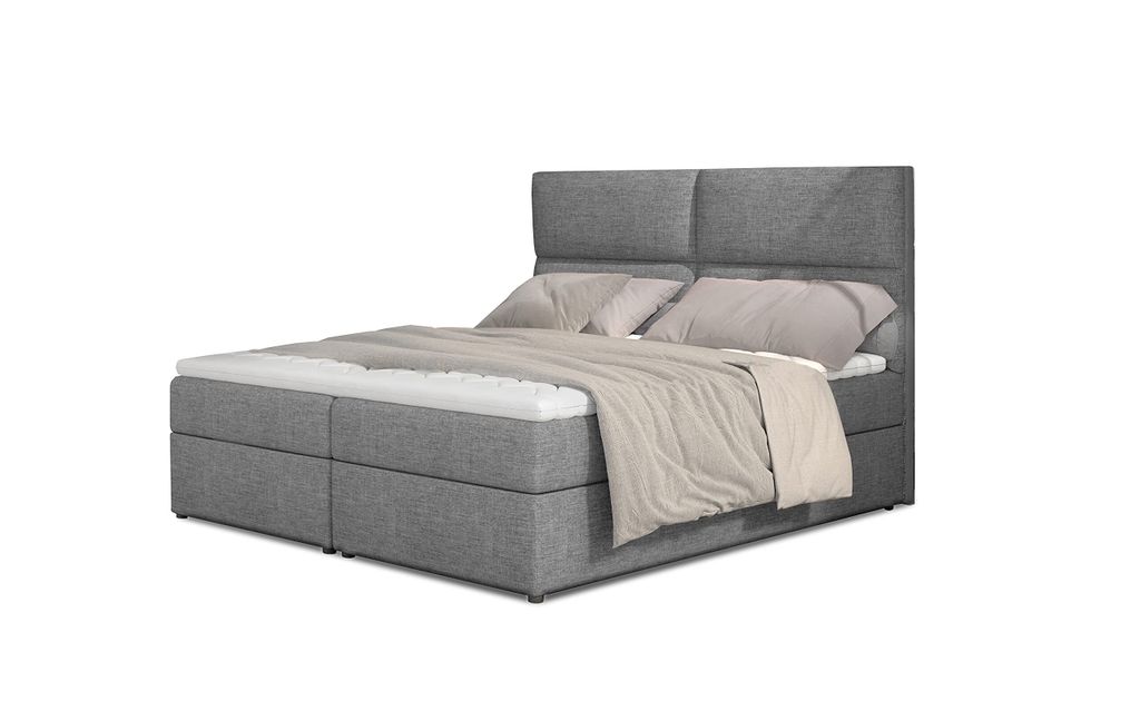 Boxspringbett Sandra 165x200cm Doppelbett Hotelbett Bonelmatratze Bettkasten Polsterbett Bett 23 (Sawana21)