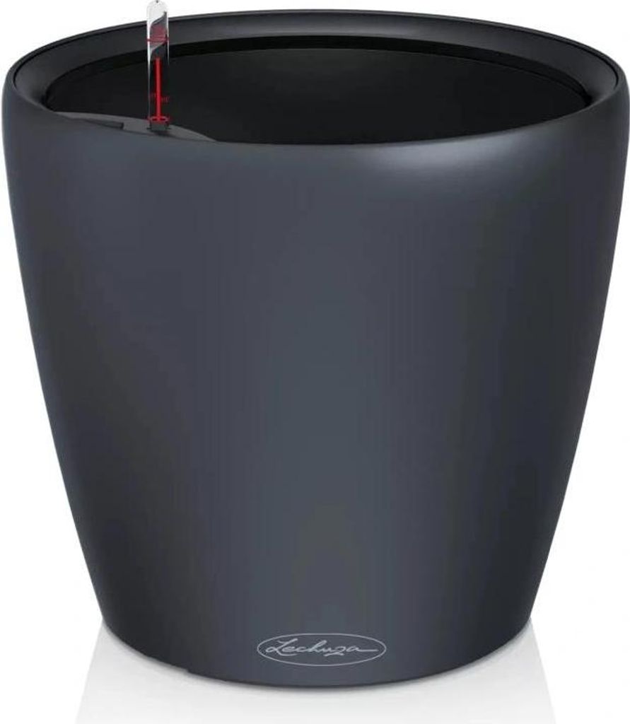 LECHUZA Pflanzgefäße CLASSICO Color LS 21 Schiefergrau seidenmatt All-in-One